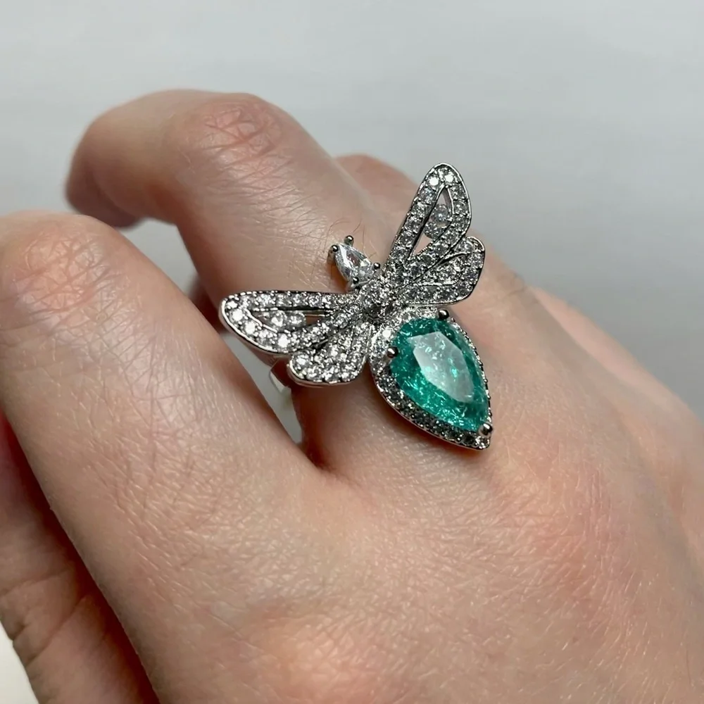 Dragonfly statement ring